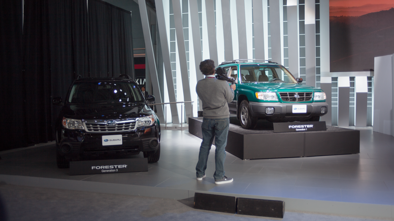 Illustration for article titled Subaru Scrambled To Get The First Four Generations Of The Forester To The New York Auto Show